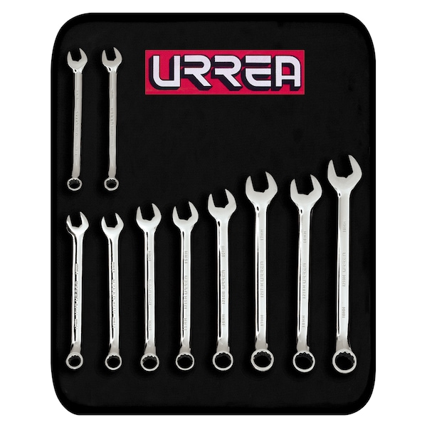 Full polished 12-pt combination wrench set 10PC mm